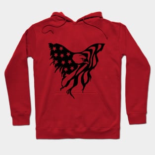 Tattered Eagle Flag (black) Hoodie